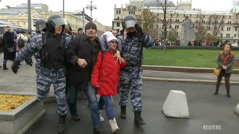 Zatrzymania w centrum Moskwy