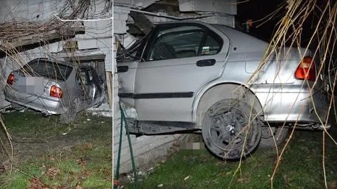 Olchowiec. Samochód wbił się w dom