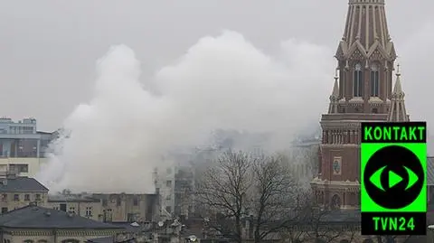 Pożar w centrum Łodzi