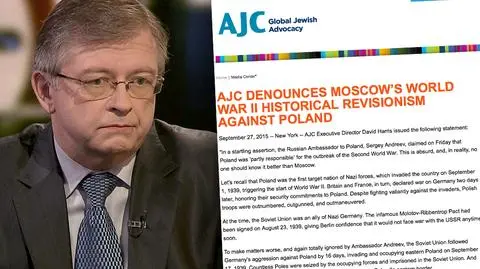 Jest reakcja Komitetu Żydów Amerykańskich na słowa ambasadora Andriejewa