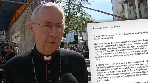 Arcybiskup podziękował prezydentowi za decyzję o zawetowaniu ustaw