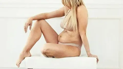Katarzyna Bigos po porodzie. Zdjęcie częścią kampanii Fake Off