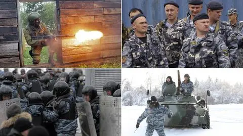 OMON, SOBR, Wojska Wewnętrzne MSW. W sumie ok. 200 tys. komandosów i żołnierzy