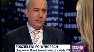 - Jeżeli byli wiceprezesi PiS będą kontynuowali działania destrukcyjne przeciwko jedności stronnictwa, wtedy zostaną podjęte wobec nich działania dyscyplinarne - powiedział w TVN24 Joachim Brudziński, sekretarz generalny Prawa i Sprawiedliwości. (TVN24)