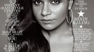 Mindy Kaling na okładce lutowego wydania amerykańskiego wydania "Elle"