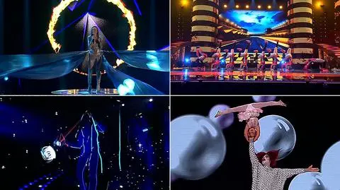 Daria Kowolik i Marcelka Joo z tatą w finale programu "Mam talent"