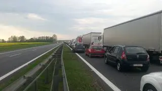 Kilkunastokilometrowy korek na autostradzie A4 w woj. dolnośląskim