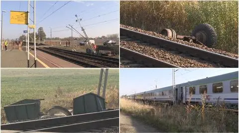 Ciągnik zgasł na przejeździe kolejowym. W przyczepę uderzył pociąg