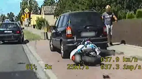 Sulęcin: Ucieczka motocyklisty przed policją zakończyła się kolizją