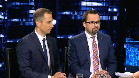 Cezary Tomczyk i Marcin Horała w "Kropce nad i"