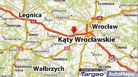 A4 zablokowana po wypadku