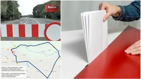 Radiowozem przez kładkę? Tak mogą wieźć karty wyborcze we Wronkach