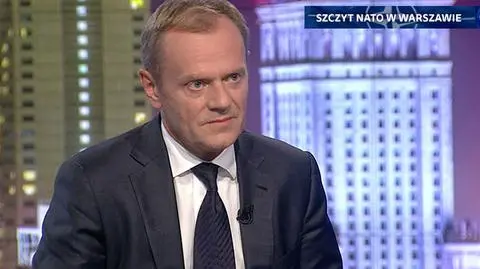 Donald Tusk w "Faktach po Faktach" w TVN24