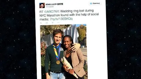 Zgubił obrączkę podczas maratonu. W jej odnalezieniu pomógł Facebook