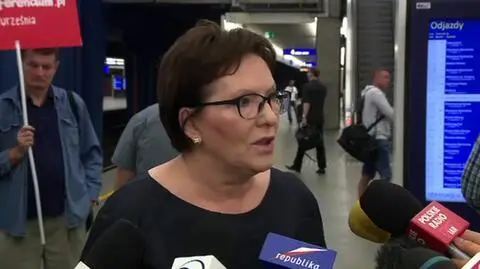 Ewa Kopacz przed odjazdem do Krakowa spotkała się z dziennikarzami