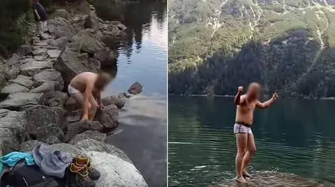Morskie Oko. Turysta wykąpał się w jeziorze i pochwalił w sieci