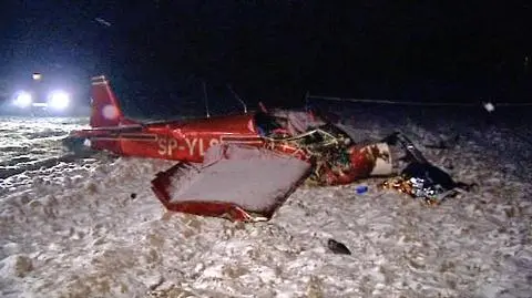 Wypadek awionetki koło Bydgoszczy