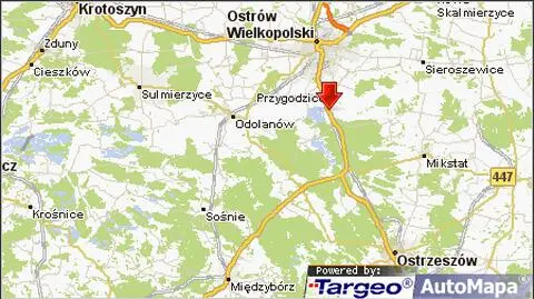 Zderzenie osobówki z tirem. Zablokowana krajowa "11"