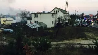 Pożar wybuchl podczas przenoszenia materiałów pirotechnicznych