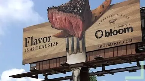 Billboard pachnący stekiem