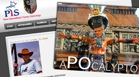 Po lewej Artur Nicpoń, po prawej fotomontaż umieszczony na Facebooku