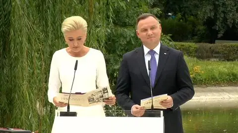 Andrzej i Agata Duda na Czytaniu Narodowym