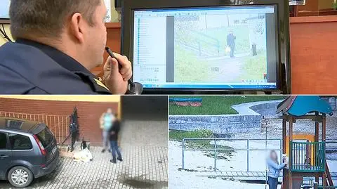 Strażnicy miejscy przy pomocy mikrofonu pilnują porządku