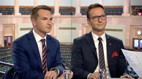 Adam Szłapka i Waldemar Buda o wynikach sondażu wyborczego dla "Faktów" TVN i TVN24