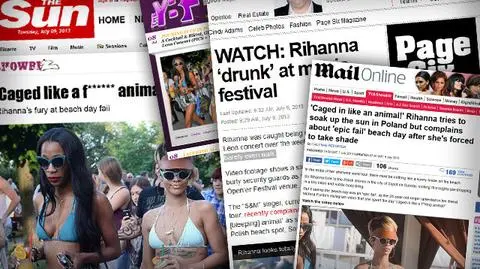 Pijana, niezadowolona: zagraniczne media o pobycie Rihanny w Trójmieście