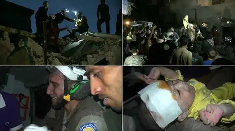 Dziewczynka została wyciągnięta z zawalonego budynku