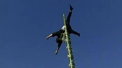 Strażak na bambusie