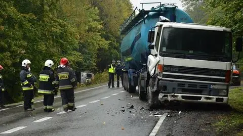 Wypadek na trasie Wieżyca-Kościerzyna 