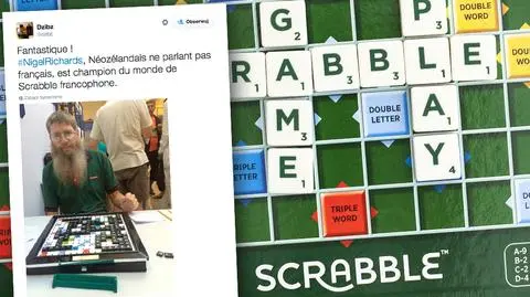 Zwyciężył w MŚ w francuskojęzycznym scrabble, nie znając języka