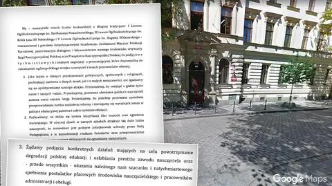 List nauczycieli z krakowskich liceów