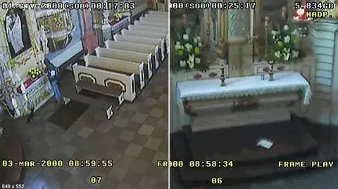 Pijany zniszczył wnętrze kościoła. Zachowanie wandala zarejestrowały kamery