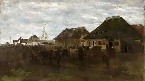 Maksymilian Gierymski, "Zima w małym miasteczku"- na zdjęciu szkic ze zbiorów Muzeum Narodowego w Warszawie