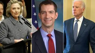 Senator Cotton (w środku) został ostro skrytykowany