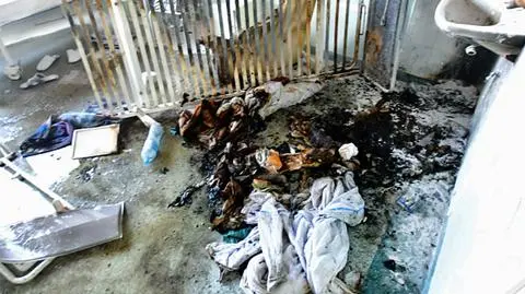 Tragedy in a hospital in Kutno. An aggressive patient was strapped to his bed and his mattress caught fire. He died of severe burns 
