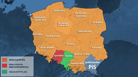 Koalicje w sejmikach. Nazwiska marszałków
