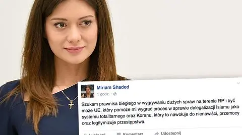Miriam Shaded chce zdelegalizować islam