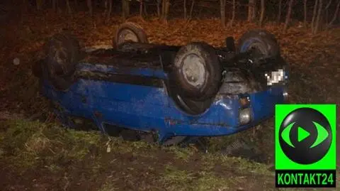 Maluchem po pijaku. Finał w rowie