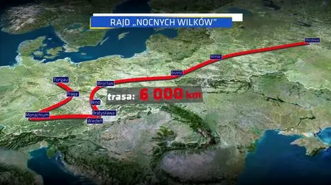 Tak miała wyglądać trasa Nocnych Wilków