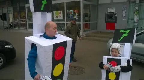 Kandydat na radnego przebrał się za... sygnalizator