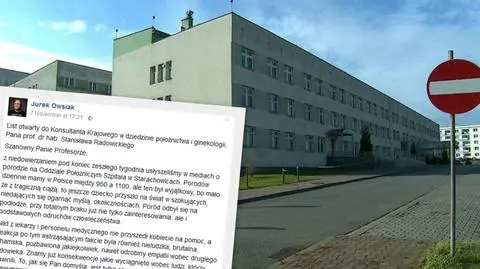 List Owsiaka do konsultanta ds. ginekologii. Po porodzie na podłodze