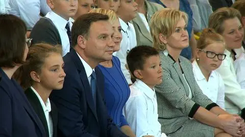 Prezydent Andrzej Duda na rozpoczęciu roku szkolnego w Jastarni