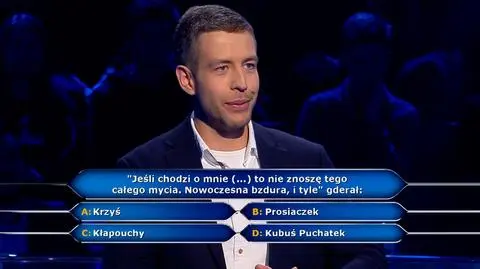Milionerzy: pytanie o "Kubusia Puchatka" za 20 tysięcy złotych