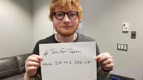 Wielka Brytania. Ed Sheeran wspiera Fundację DKMS