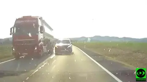 Niebezpieczna sytuacja na drodze krajowej numer pięć 