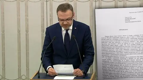 Warzocha odczytał oświadczenie w Senacie