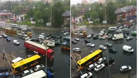 W Łodzi jak w Bombaju. "Totalny chaos na skrzyżowaniach"